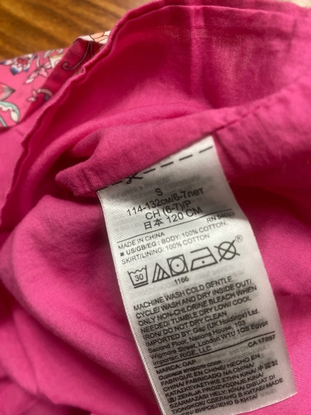 GAP Girls Magenta Floral Tank Fit & Flare Dress Size Small 6/7 Casual Tropical